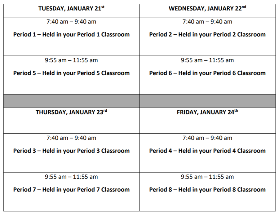Midterm Exam Sched Midterm Exam Sched